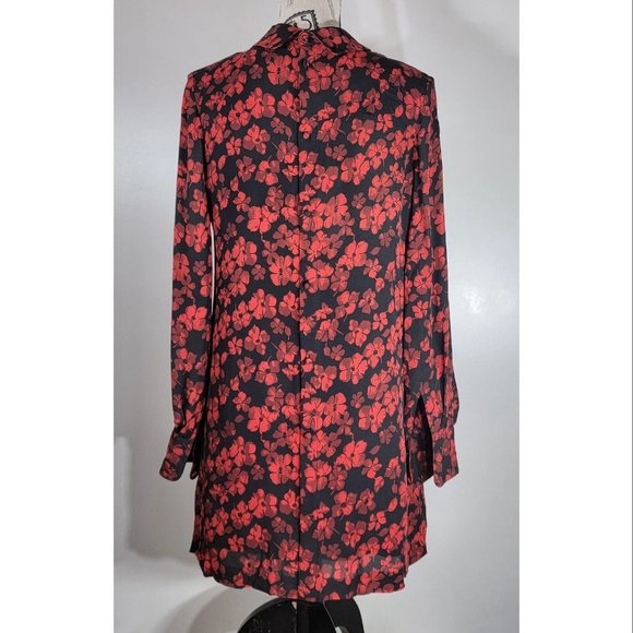 Alexander McQueen Black and Red Floral Mini Dress Size IT 38 NWT - Picture 4 of 6